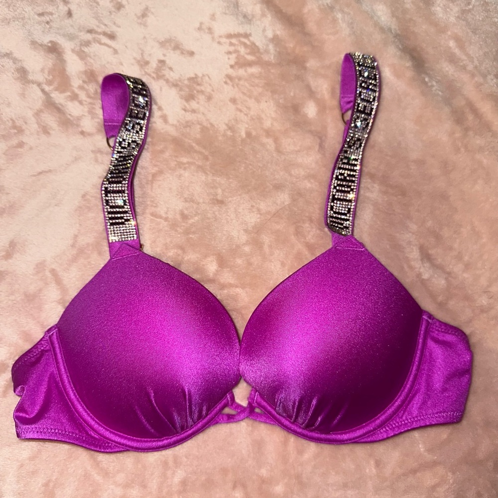 Victoria’s Secret Shine Strap Bombshell Add-2-Cups Push-Up Bikini Top
